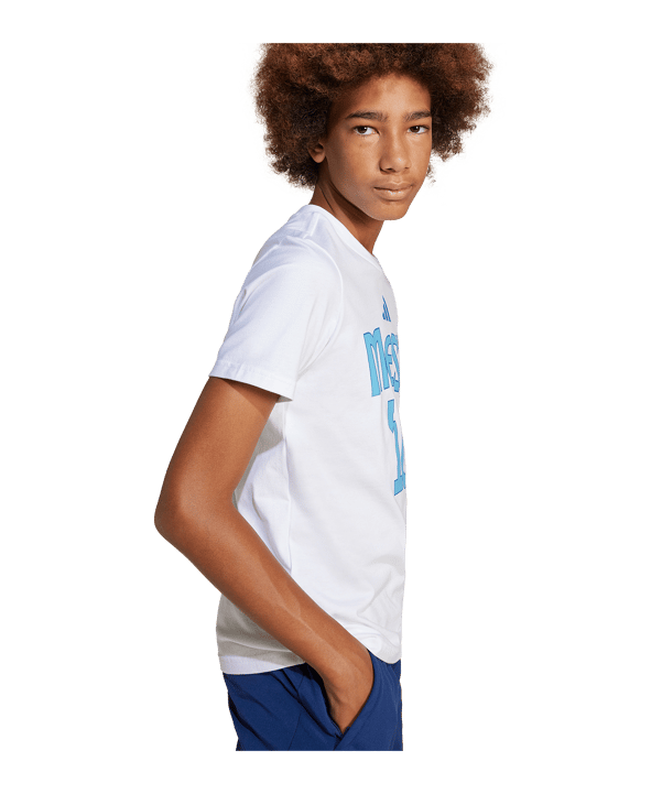 adidas Messi Name und Nummer Graphic T-Shirt Kids Weiss - weiss