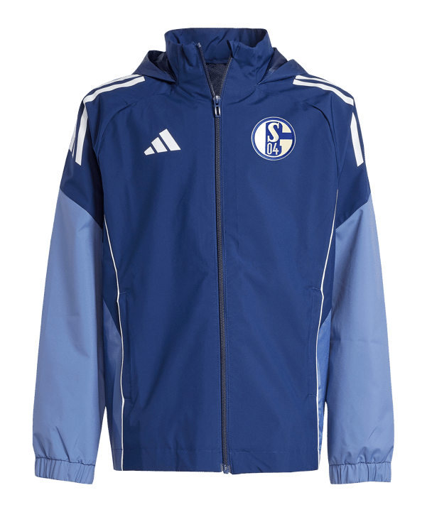 adidas FC Schalke 04 Regenjacke Kids Blau - blau