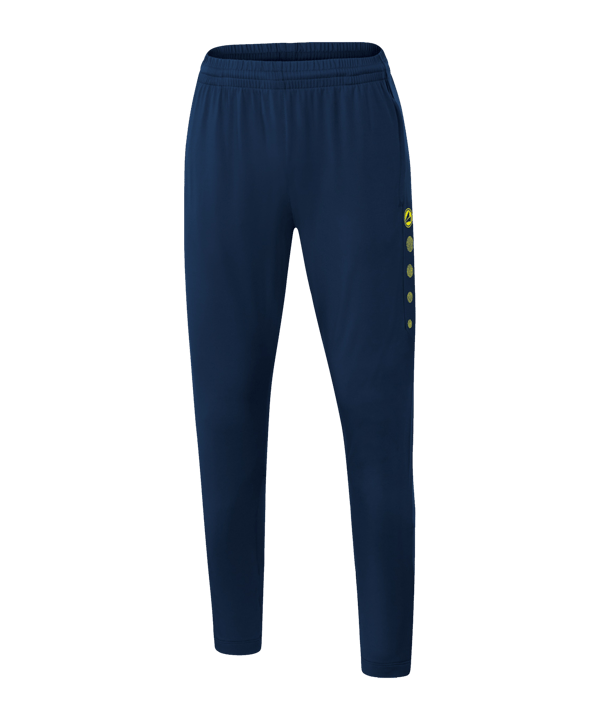 JAKO Premium Trainingshose Damen Blau Gelb F93 - blau
