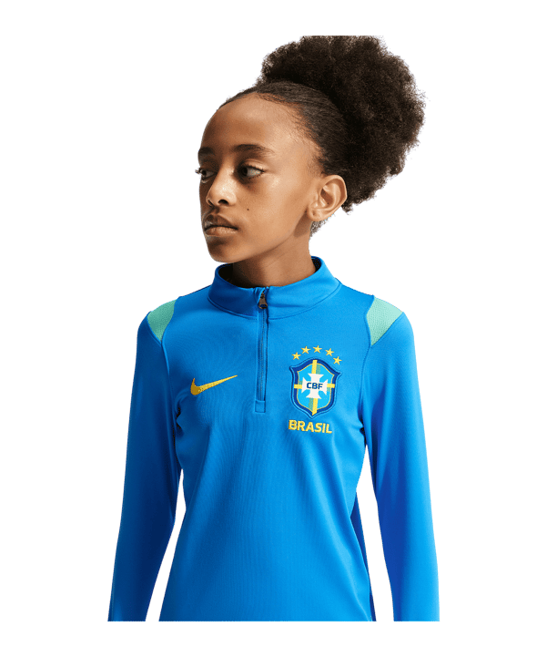 Nike CBF Brésil Strike Drilltop Enfants Bleu C435 - bleu