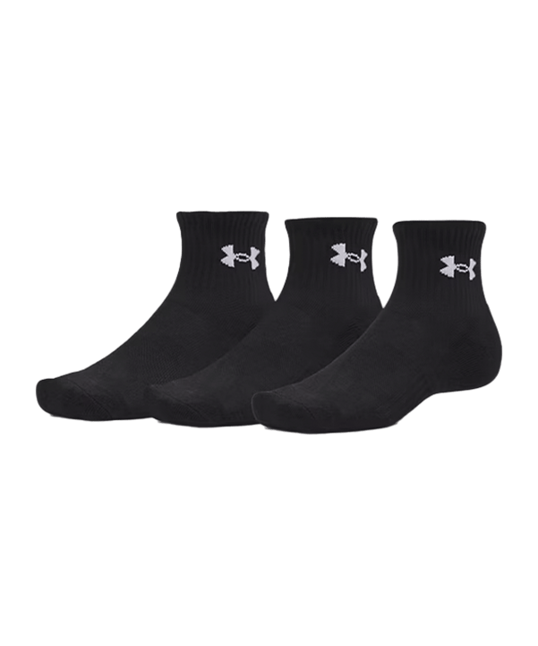 Under Armour Performance Cotton 3p Qtr Socken Schwarz F008 - schwarz