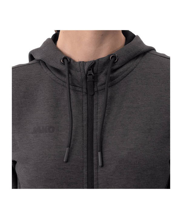 JAKO Premium Basic Veste à capuche Femmes Gris C021 - gris