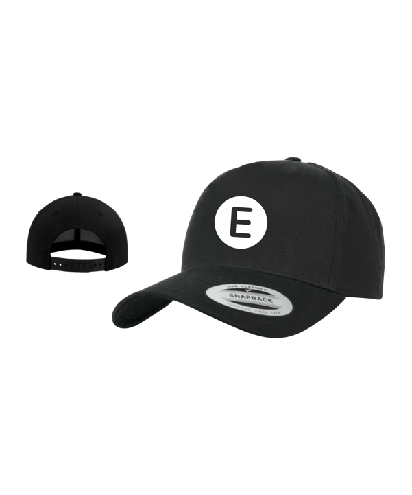E wie einfach E-Logo Curved Cap Schwarz - schwarz