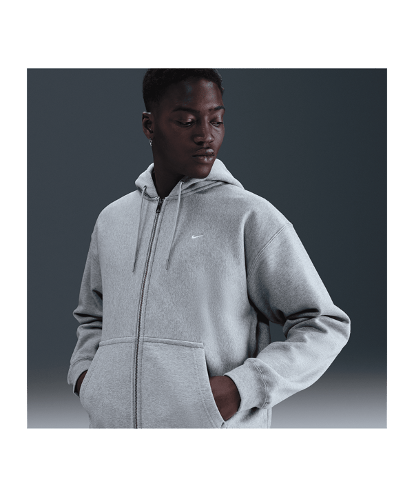 Nike Solo Swoosh Hoody Grau F063 - grau