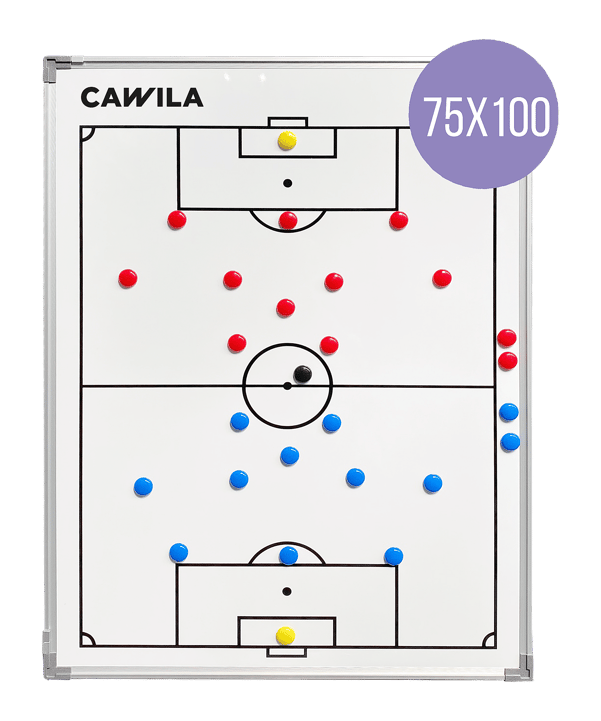 Cawila Taktiktafel Fussball inkl. Tasche | Size: 75 x 100 cm Weiss - weiss