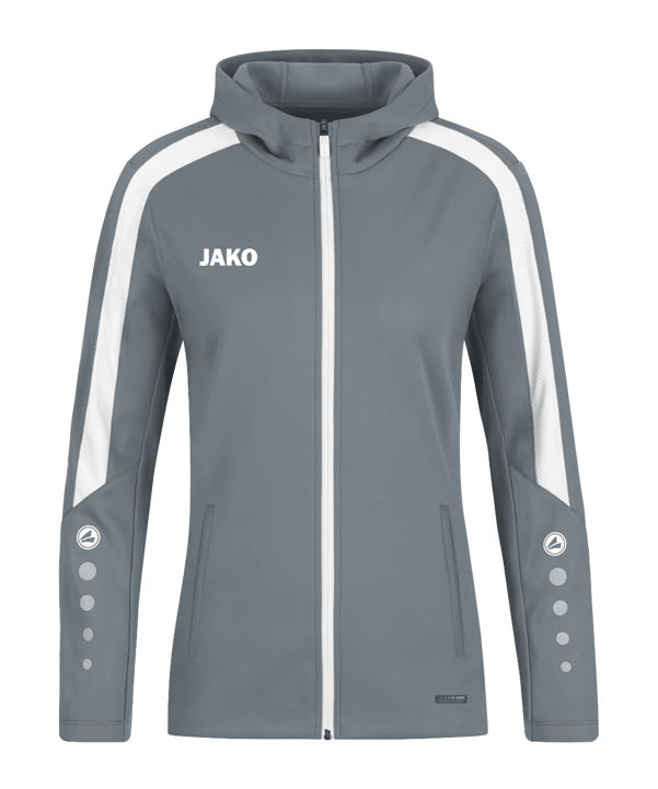 JAKO Power Kapuzenjacke Damen Grau F840 - grau