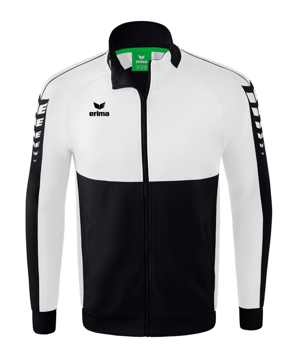 Erima Six Wings Trainingsjacke Kids Schwarz Weiss - schwarz