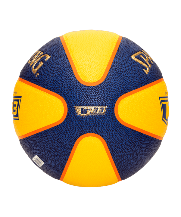Spalding TF-33 FIBA Composite Basketball Blau Gelb - blau