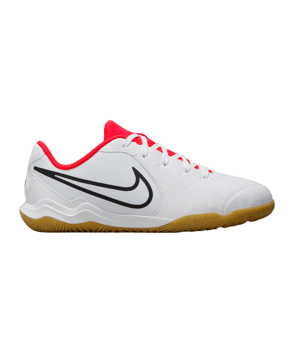 Nike Jr Tiempo Legend X Academy IC Halle Ready Kids Weiss Schwarz Rot F100 - weiss
