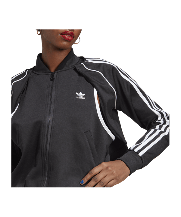 adidas Tracktop Jacke Damen Schwarz - schwarz