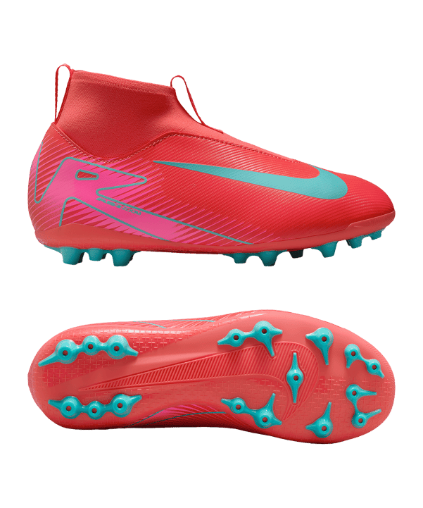 Nike Jr Air Zoom Mercurial Superfly X Academy AG Mad Energy Kids Rot F800 - rot