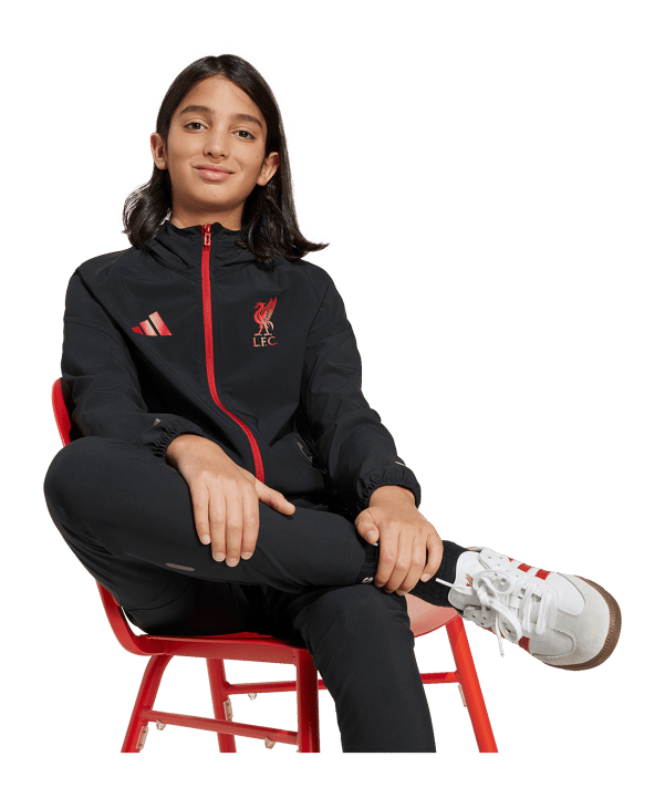 adidas FC Liverpool Tiro 25 Competition Jacke Kids Schwarz - schwarz