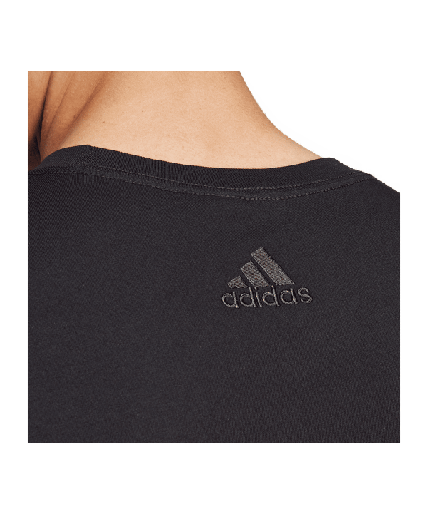 adidas Essentials Embroidered Logo T-Shirt Schwart - schwarz