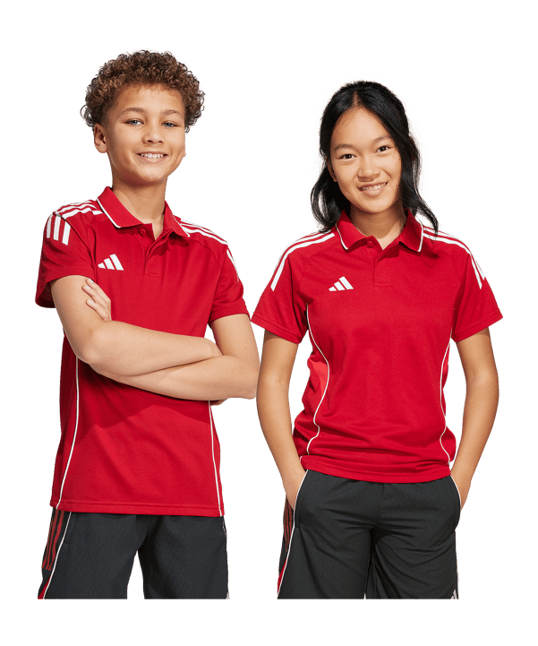 adidas Tiro 25 Competition Polo Kids Rot - rot