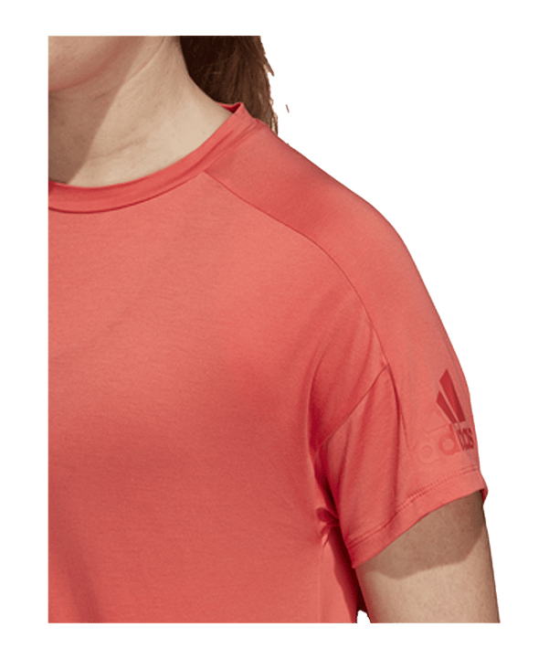 adidas ZNE Tee T-Shirt Dames Rood - rood
