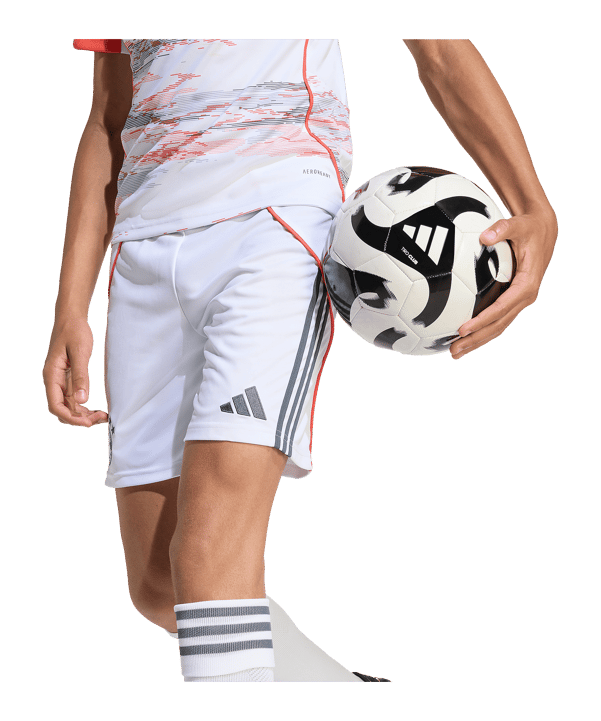 adidas FC Bayern München Short Away 2025/2026 Kids Weiß - weiss