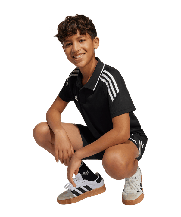 adidas Tiro 25 Competition Polo Kids Schwarz - schwarz