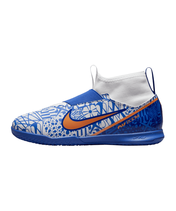 Nike Jr Air Zoom Mercurial Superfly IX Academy CR7 IC Halle Kids Weiss Kupfer F182 - weiss