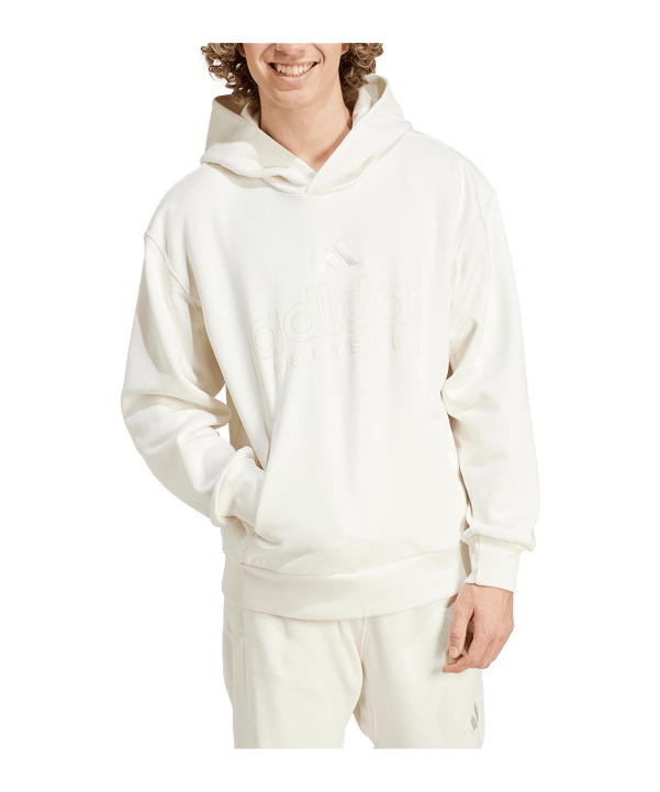 adidas All SZN Fleece Graphic Hoody Weiß - weiss