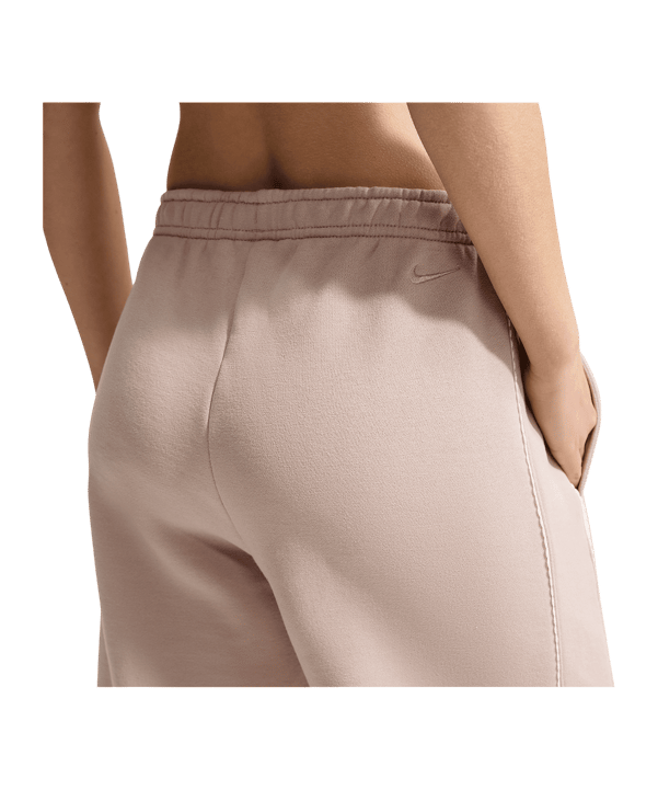 Nike Studio Fleece Scallop Broek Dames Bruin K236 - bruin