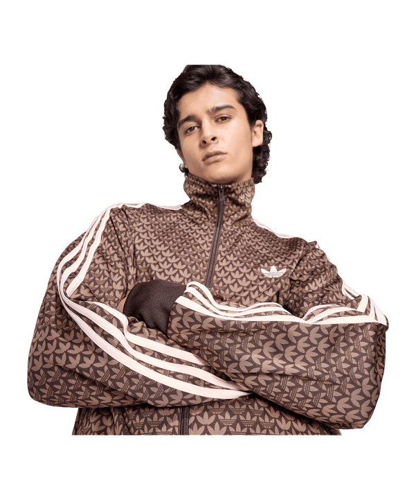 adidas Originals Firebird Loose Monogram Jacke Braun - braun
