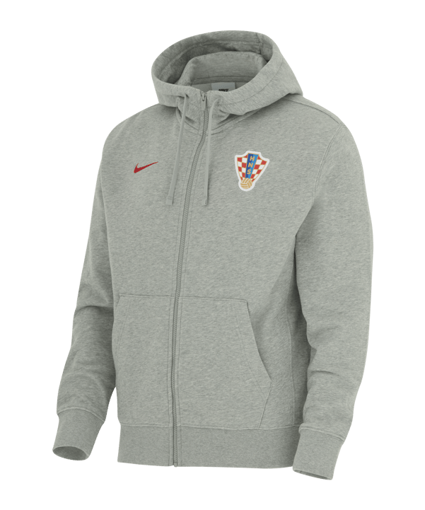 Nike Kroatien Club Kapuzenjacke EM 2024 Grau F063 - grau