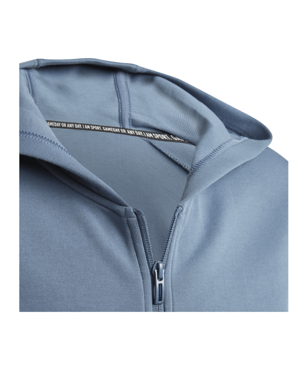 adidas Future Icons Kapuzenjacke Kids Blau Weiss - blau
