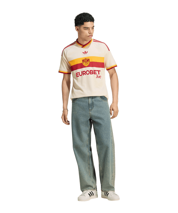 adidas AS Rom Trikot Away 2026/2027 Weiß - weiss