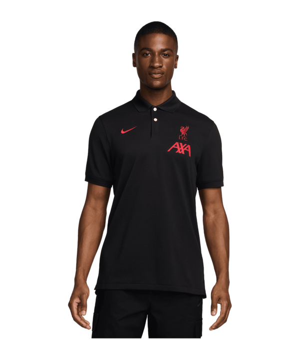 Nike FC Liverpool Polo Shirt Schwarz F011 - grau