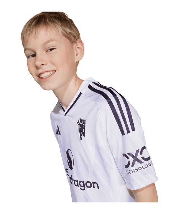 adidas Manchester United Trikot Away 2025/2026 Kids Weiß - weiss