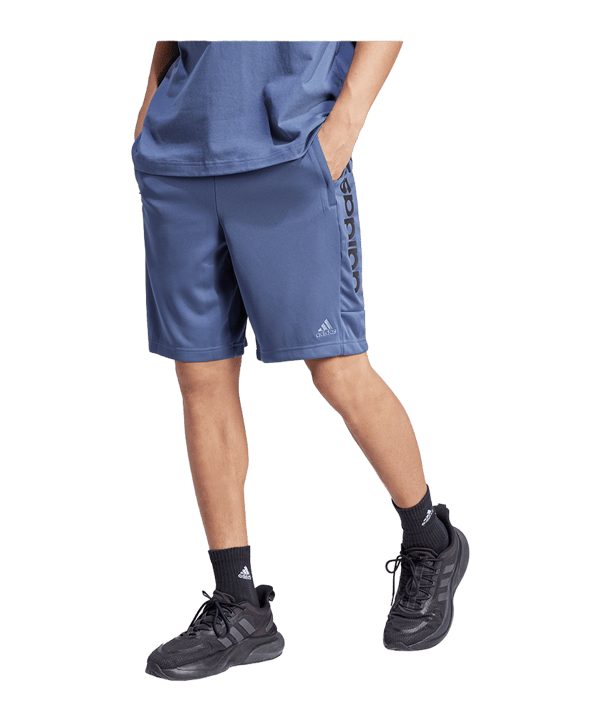 adidas Tiro Wordmark Shorts Blau Weiss - blau