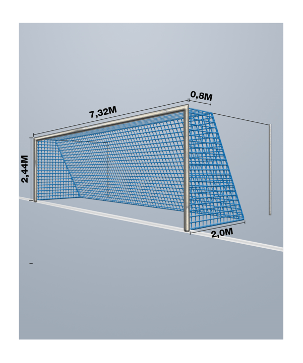 Cawila Tornetz 7,50x2,50m | Tiefe 0,8x2,0m - blau