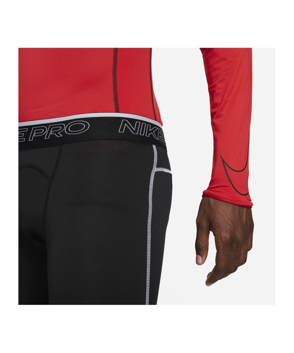 Nike Pro Dri-FIT 3/4 Tight Schwarz Weiss F011