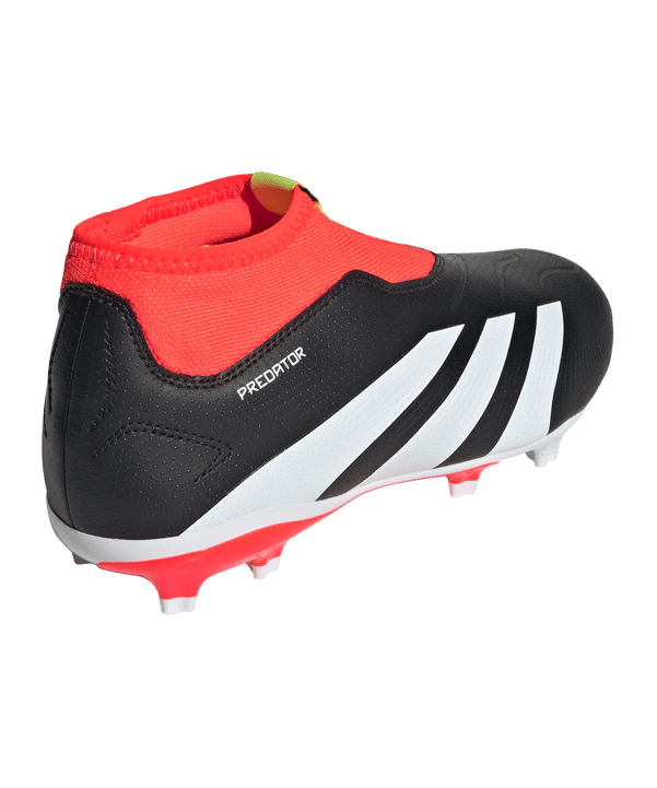 adidas Predator League LL FG Solar Energy Kids Schwarz Weiss Rot - schwarz