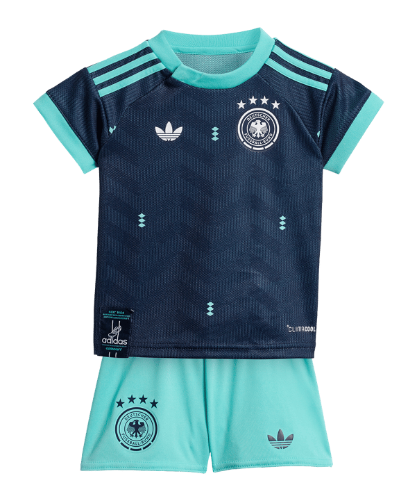 adidas DFB Deutschland Babykit Trikot Set Away WM 2026 Kids Blau - blau