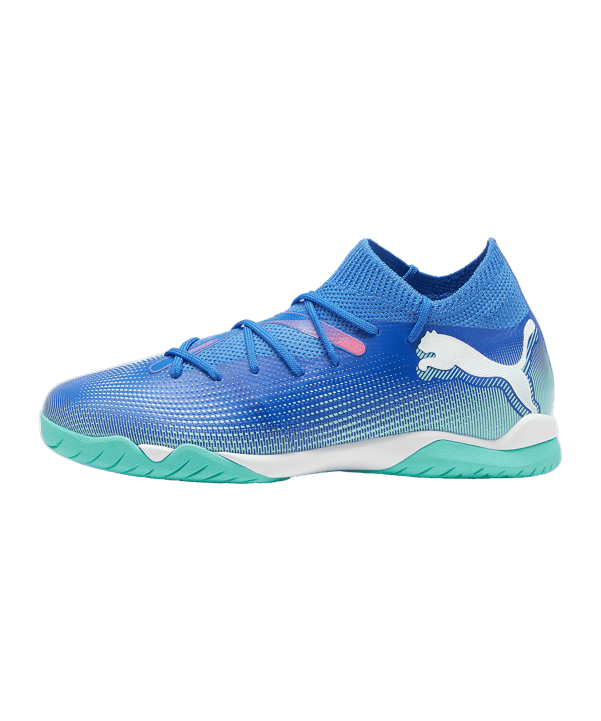 PUMA FUTURE 7 Match IT Halle Mid Formula Jr Kids Blau Weiss F01 - blau