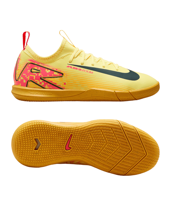 Nike Jr Air Zoom Mercurial Vapor XVI Academy IN Mbappe Signature Kids Orange Blau F800 - orange