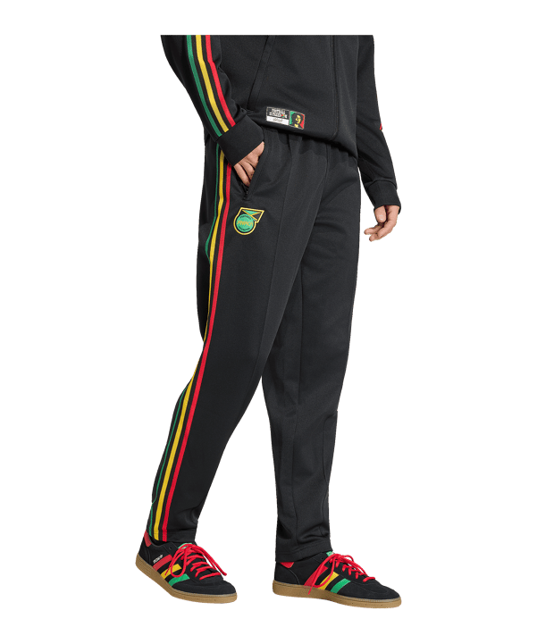 adidas JFF Jamaika Track Hose Schwarz - schwarz