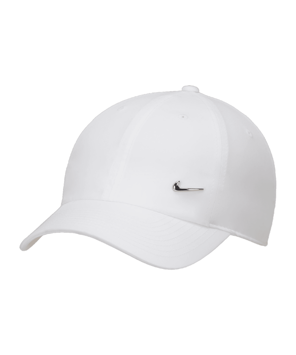 Nike Club Unstructured Metal Swoosh Cap Weiss F100 - weiss
