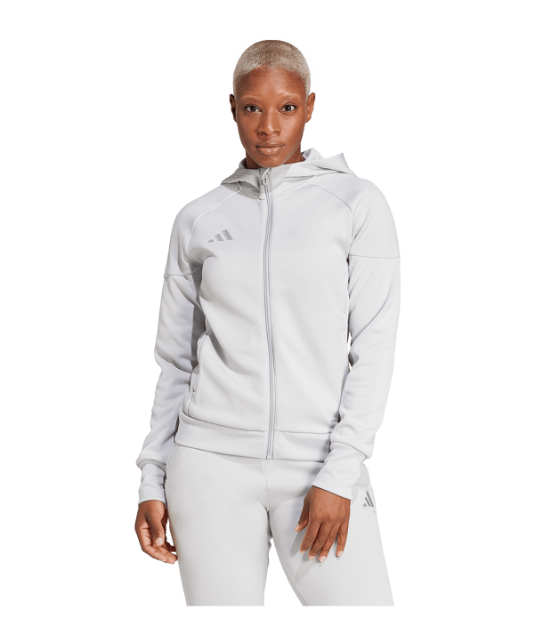 adidas Tiro 25 Travel Kapuzenjacke Damen Grau - grau