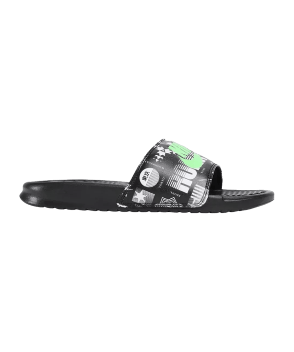 Nike Benassi JDI Print Badelatschen Schwarz F042 - schwarz