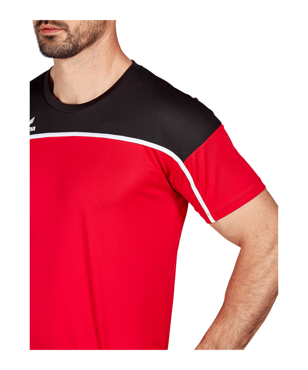 Erima Change by T-Shirt Rot Schwarz - rot
