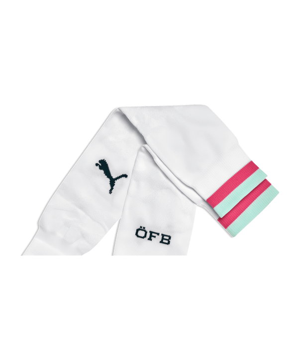 PUMA ÖFB Österreich Striped Strumpfstutzen Away WM 2026 Weiß F02 - weiss