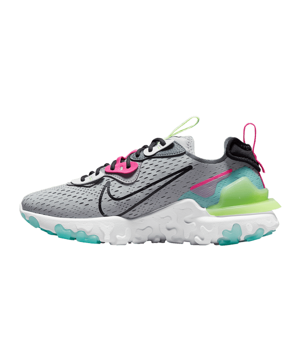 Nike React Vision Damen Grau Schwarz Pink F009 - grau