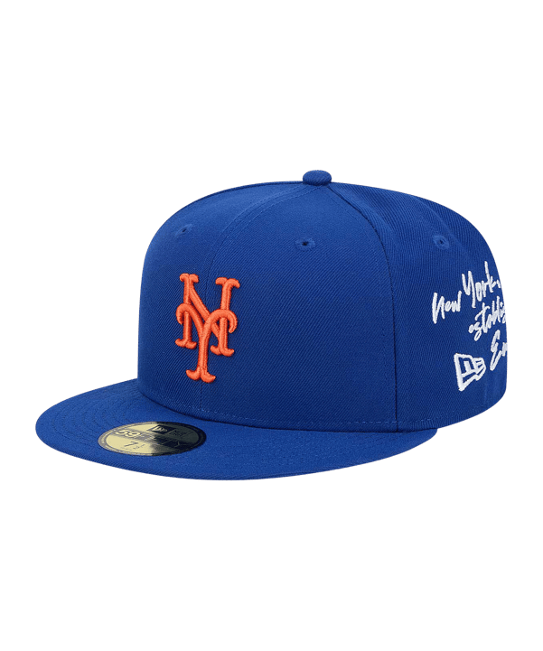 New Era MLB New York Mets Team Verbiage 59Fifty Cap Blau - blau