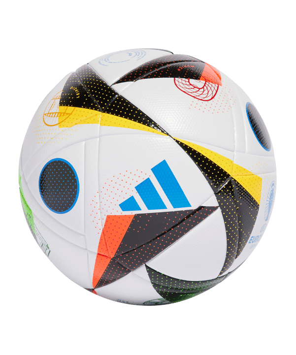 adidas Fussballliebe League Trainingsball EM 2024 Weiss Schwarz Blau - weiss