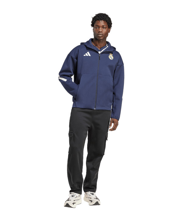 adidas Real Madrid Anthem Jacke Blau - blau