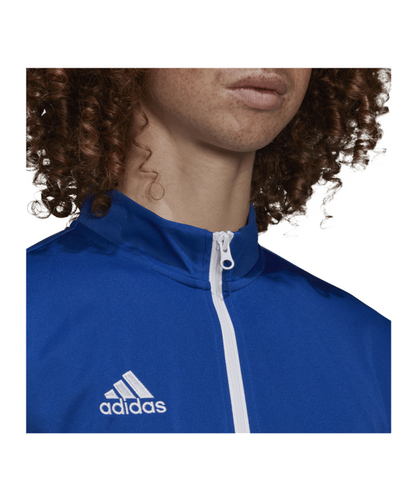 adidas Entrada 22 TK Trainingsjacke Blau Weiss - blau