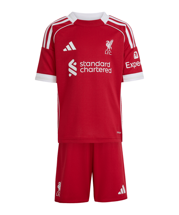 adidas FC Liverpool Trikot Set Home 2025/2026 Kids Rot - rot