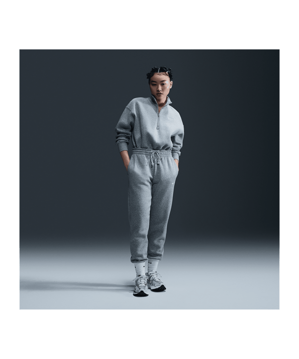 Nike Phoenix Fleece Mid Rose Jogginghose F063 - grau